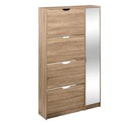 5 five simply smart 5five - scarpiera x24 specchio effetto rovere naturale