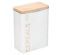 5five - Scatola di Cereali in Metallo da 750 g scandinave Nature Bianco