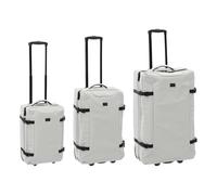 5 five simply smart 5Five - Set di 3 valigie morbide con ruote per stiva beige - Set di bagagli da viaggio ruote a 360°, serratura TSA,
