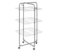 5 five simply smart 5five - Tendedero plegable Mojave de acero de 30 metros con ruedas y soporte para perchas - Para uso en interiores y lavandería