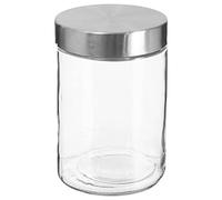 Generico Barattolo in vetro + acciaio INOX 1,2 L