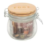 5 five simply smart 5five - vaso in vetro con coperchio in pino wording 0,5l