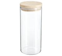 5five - vaso in vetro da 1,3l con coperchio in legno