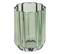 5 five simply smart 5Five - Vaso per spazzolino da denti in vetro, 7,6 x 7,6 x 10,7 cm, in vetro da bagno