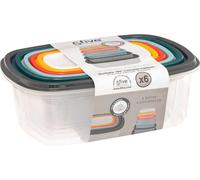 JJA 120393-Scatola Rettangolare in Metallo, 6 Pezzi, Colori Assortiti