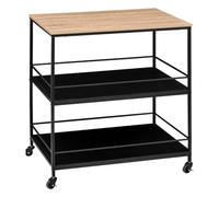 5 five simply smart Aliaj - Carrello grande modello a 2 livelli, colore: Nero
