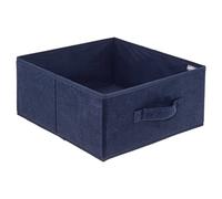 5 five simply smart Five-Scatola portaoggetti in Velluto, 31 x 31 x 15 cm, Colore Marino, Polipropilene, Blu Scuro, cm