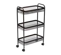 5 five simply smart Mayaj - Carrello rotondo a 4 ripiani, colore: nero