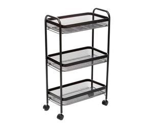 5 five simply smart Mayaj - Carrello rotondo a 4 ripiani, colore: nero