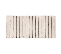 5 five simply smart Tappeto a righe in microfibra 50 x 120 cm - Bianco