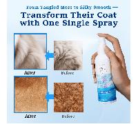 5 fl oz Spray Condizionante e Districante per Cani Brezza Marina - Risolve i problemi di groviglio, Rimuove i nodi, Ammorbidente senza risciacquo, Lascia il pelo morbido e lucente 150 ml (5 once)PET