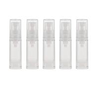 5 flaconi airless per articoli da toeletta, perfetti per i viaggi. Ridurre al minimo gli sprechi, preservare ingredienti attivi. Dimensioni da 5 ml-15 ml. per la cura della pelle, viaggio Enth - 5 ml