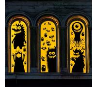 5 fogli 29 pezzi giganti adorabili sbirciando Halloween finestra si aggrappa mostro cattivo finestra adesivi per Halloween decorazione fornitura