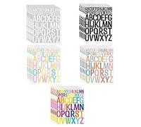 5 Fogli Adesivi Lettere Decorativi Adesivo Journal Decal