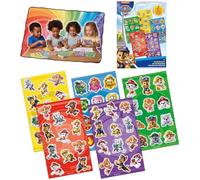 5 fogli adesivi Paw Patrol per bambini, 60 decalcomanie impermeabili in PVC, rimovibili e riutilizzabili, per scrapbooking, quaderni, bomboniere, compleanni, regali di Natale per il rientro a scuola