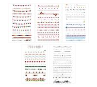 5 Fogli Adesivi per Scrapbooking, Adesivi Decorativi per Album Fotografico, Adesivi per Libro Degli Ospiti, Adesivi di Compleanno, Adesivi Floreali, per Diari, Creazione di Biglietti, Calendari