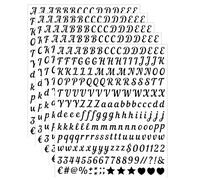 5 Fogli Caratteri facendo Lettere 1000 Pz Script Alfabeto A-Z Vinile autoadesivo per numeri, insegne commerciali, etichette per porte, bacheche per indirizzi, finestre, contenitori, artigianato (nero)