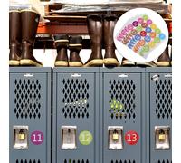 5 fogli colorati tontino adesivi per il numero per la casa