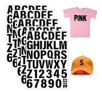 5 Fogli Da 215 Pezzi Di Lettere E Numeri Termoadesivi Per Abbigliamento 5.1 cm Lettere Termoadesive In Vinile Lettere Con Lettere A-Z Pu Lettere 0-9 Alfabeto Adesivi Termoadesivi (Nero)