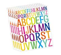 5 fogli di adesivi a forma di lettere dell'alfabeto, adesivi per album dei ricordi, lettere dell'alfabeto, per telefono, computer portatile, diari colorati