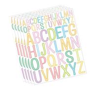 5 fogli di adesivi a forma di lettere dell'alfabeto, adesivi per album dei ricordi, lettere dell'alfabeto, per telefono, computer portatile, diari colorati