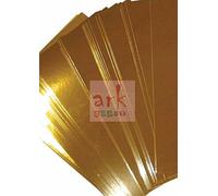 5 fogli di carta A5 color oro a specchio