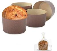 5 FORME CANASTA E PANETTONE DA 500 GR CON 5 BUSTE IN POLIPROPILENE NATALE DECORA