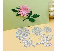 5 fustelle da taglio a forma di fiore e foglia per la creazione di biglietti, stencil per fai da te, album fotografici, album fotografici, decorazioni in rilievo, per la creazione di biglietti, con