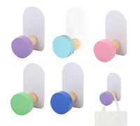 5 ganci autoadesivi per abiti - Simpatici ganci in legno a forma di rana, ganci autoadesivi senza chiodi | Ganci decorativi da parete per asciugamani, vestiti, cappelli, borsette