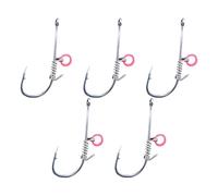 5 ganci fissi per gamberetti vivi, si adattano a diversi tipi di pesca per ganci per bassi e ganci per pesci in acciaio