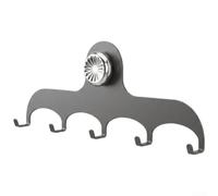 5 ganci No Drill Cucina Rack per ardesia Grigio 5 Ganci No Drill Cucina | Retro sensibile alla pressione, per montaggio istantaneo, nessun danno alla parete, ideale per immobili in affitto