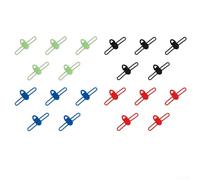 5 ganci per canna da pesca, in silicone, per mantenere gli ami organizzati e protetti da grovigli o danni durante il viaggio e l'uso (blu)