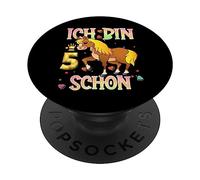 5 Geburtstag Pferd Geschenk Pferdemädchen dolce 5 anni PopSockets PopGrip Adesivo