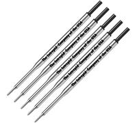 5 Genuine Intrepid Medium Point Ballpoint Refills for Papermate Lubriglide Aspire PhD Pens Bulk Packed (Black)