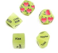 5 Gioco Verde Modello Di Azione Dadi Luminosi, Accessori Sportivi Di Festa -It-K + 7