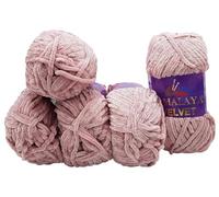 5 gomitoli di lana da 100 grammi, Himalaya, velluto, micro-poliestere, 500 g (rosa antico 90049)