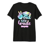 5 ° Grado Camicia di Laurea Peace out 5 ° Grado Tie Dye Bambini Maglietta Premium