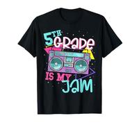 5 ° Grado è la mia marmellata Vintage 80s 90s Insegnante Torna a Scuola Maglietta
