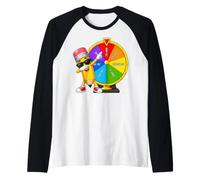 5 ° Grado Gira la Ruota per Vincere di Nuovo a Scuola Quinta elementare Maglia con Maniche Raglan