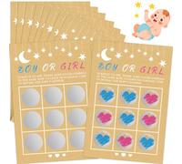 5 Gratta E Vinci - Gratta e Vinci Gender Reveal Annuncio Gravidanza, Maschio o Femmina da grattare rivela sesso del bambino, Attività divertente e originale