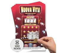 5 Gratta e Vinci Sono Incinta Biglietti Annuncio Gravidanza Idea Originale e Divertente. Gratta e scopri la Sorpresa per Marito papà Nonna Nonno Zia Zio