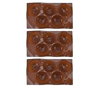 5 Hole Silicone Baking Forms 3 Pack | Food Grade Round Shape for Chocolates/Cookies/Pastries | Dishwasher Friendly, Non - Stick & Easy Release