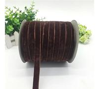 5 iarde 5/8"(15mm) nastro di velluto decorazione per feste di nozze nastro fatto a mano fiocco per capelli fai da te nastro di Natale-marrone