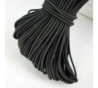 5 iarde/lotto 1/1,5/2/2,5/3/4,0 mm elastico rotondo elastico da cucito elastico Fiat elastico in vita corda elastica nastro elastico-nero-2,5 mm 5 iarde