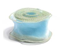 5 iarde/lotto di nastri di filato a coda di pesce da 4,5 cm con bordo dorato for confezioni di fiori, torte, fiocchi fai da te, scatole regalo, decorazioni for feste(Light Blue)
