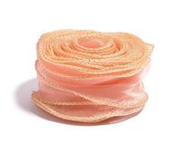 5 iarde/lotto di nastri di filato a coda di pesce da 4,5 cm con bordo dorato for confezioni di fiori, torte, fiocchi fai da te, scatole regalo, decorazioni for feste(Orange Pink)