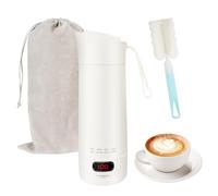 5 in 1 Bollitore elettrico portatile veloce,400 ml mini bollitore da viaggio,Involucro interno in acciaio inox 304,senza BPA, con regolazione della temperatura, spegnimento automatico, per tè,caffè