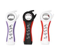 5 IN 1 Coperchi per bottiglie antiscivolo Apriscatole per barattoli Apriscatole manuali Utensili da per cucine familiari Campeggio Nero Rosso Bianco Viola Bianco Rosso Confezione