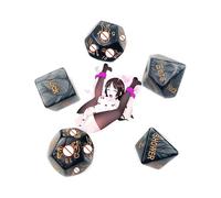 5 In 1 Dadi Neri, Ricca Guida Del Modello Di Azione Del Gioco, è Comunemente Usato Per La Festa Ktv Giochi Accessori Attrezzi-K5