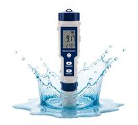 5 in 1 Digital Water Quality Tester Meter Professional for pH TDS EC Salinity Temperature Testing IP67 Waterproof with Backlit LCD for Drinking Water Aquariums Hydroponics Pools